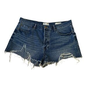 Jessica Simpson Denim Shorts Distressed Cut-Off Style Size 32